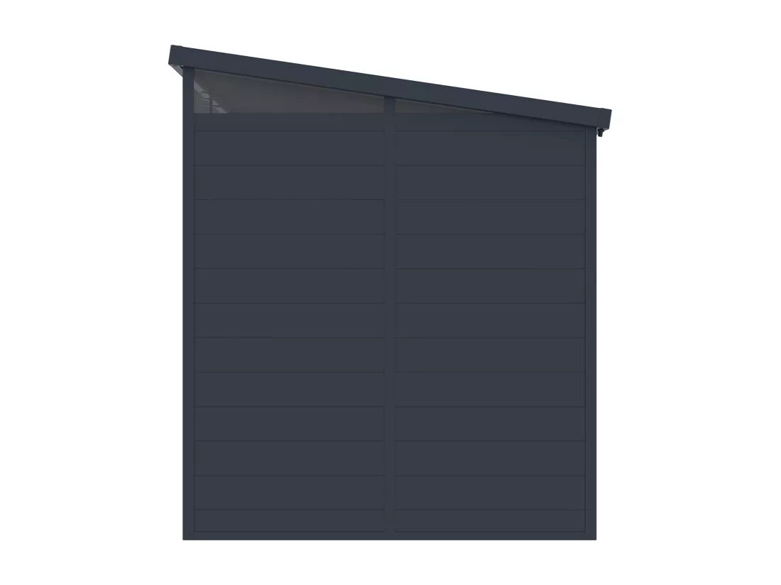 Abri de jardin en résine gris anthracite 3,65 m² avec plancher - MINARO