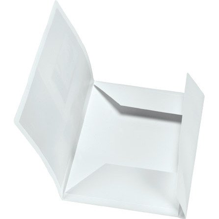 Chemise à élastique 3 rabats plastique personnalisable Viquel - Essentiel Recycle - 24 x 32 cm dos 1,5 cm blanche