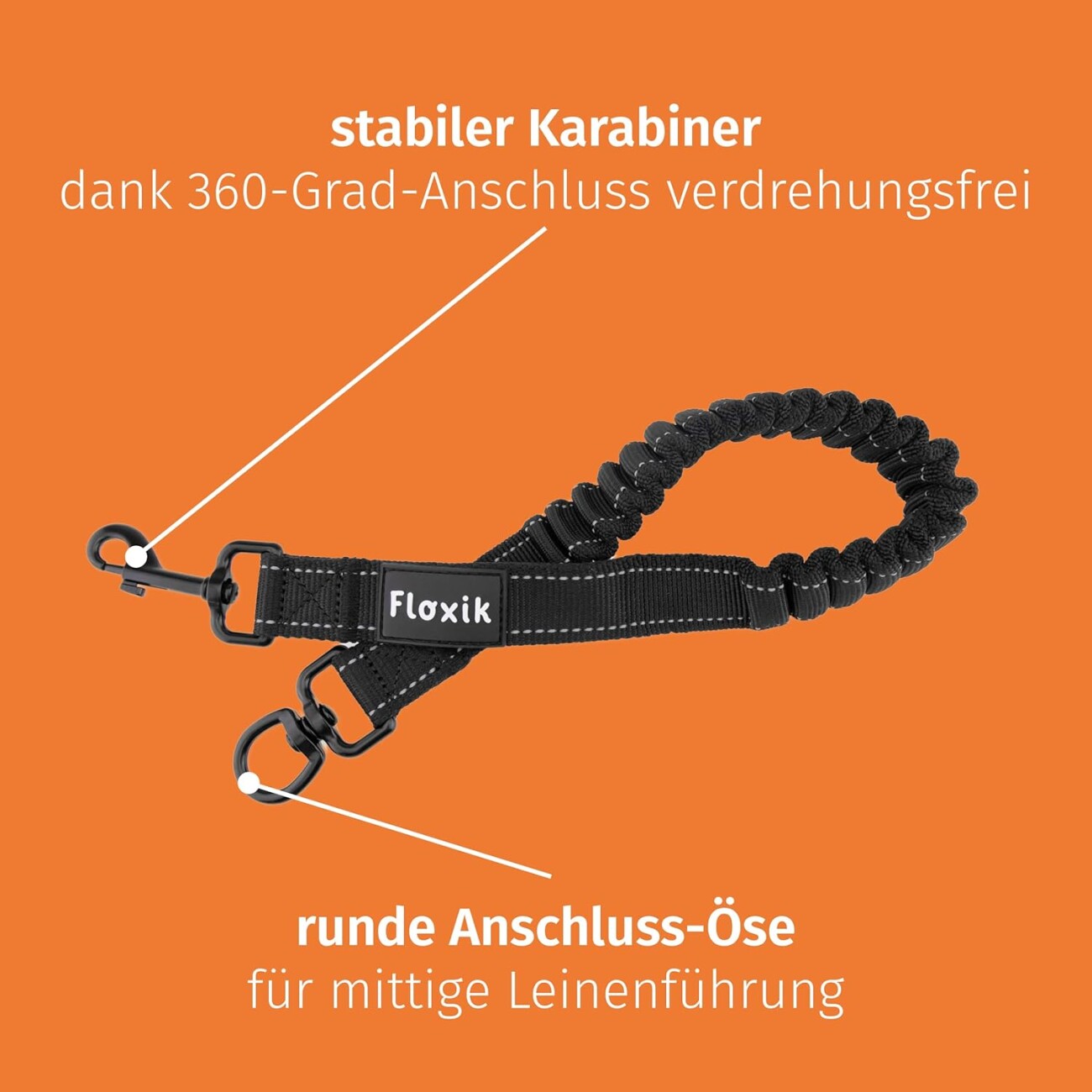 Floxik Ruckdämpfer elastisch groß für mittelgroße und große Hunde M