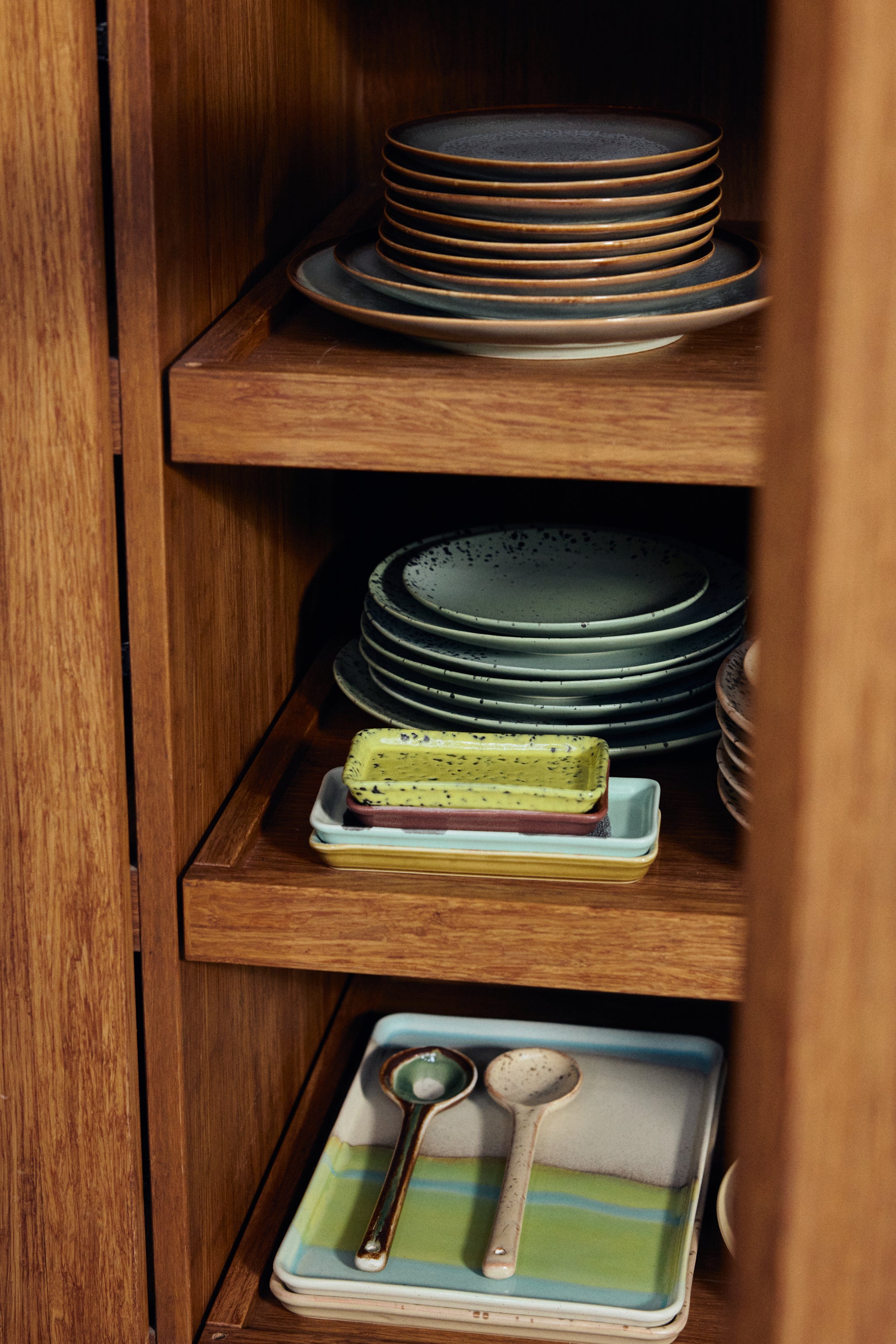 HKliving 70's Ceramics Saladebestek - Set van 2 - Hills