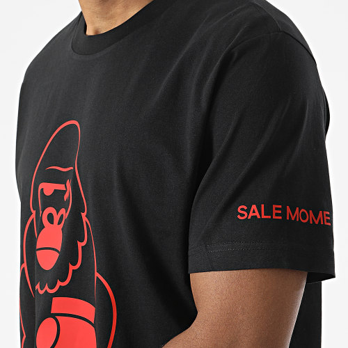Tee Shirt Oversize Large Gorille Noir Rouge