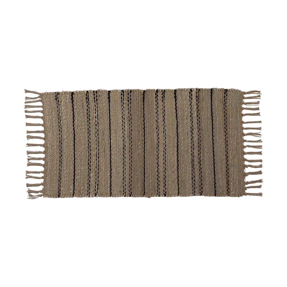 TAPIS ARTHUR 45X90CM NATUREL NOIR
