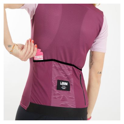 Maillot Manches Courtes Femme LeBram Ventoux Uni Framboise