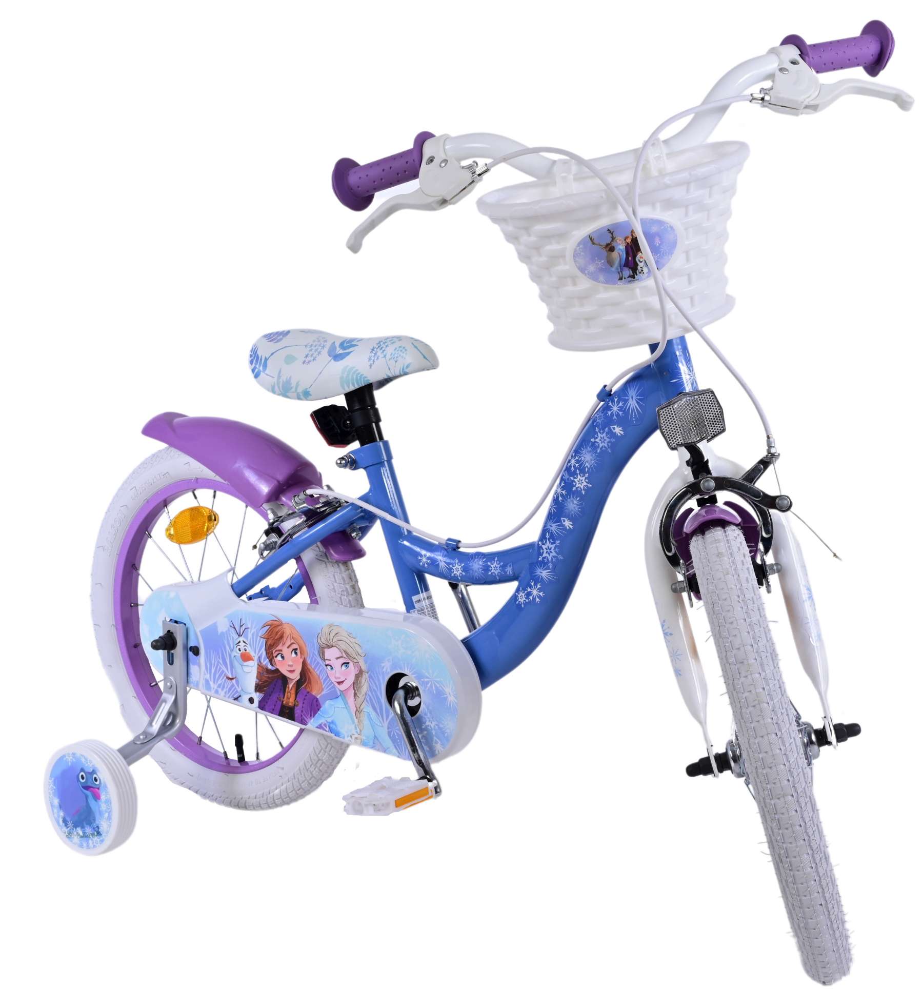Kinderfahrrad Disney Frozen 2 für Mädchen 16 Zoll Kinderrad Blau/Lila