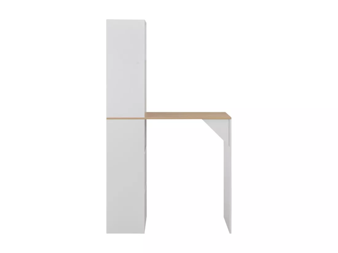 Table de bar avec armoire Blanc 115 x 59 x 200 cm