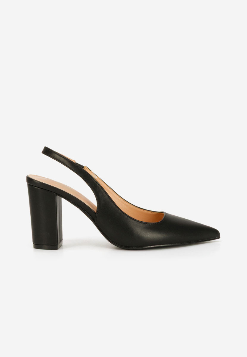 Chaussures slingback noirs Eleria
