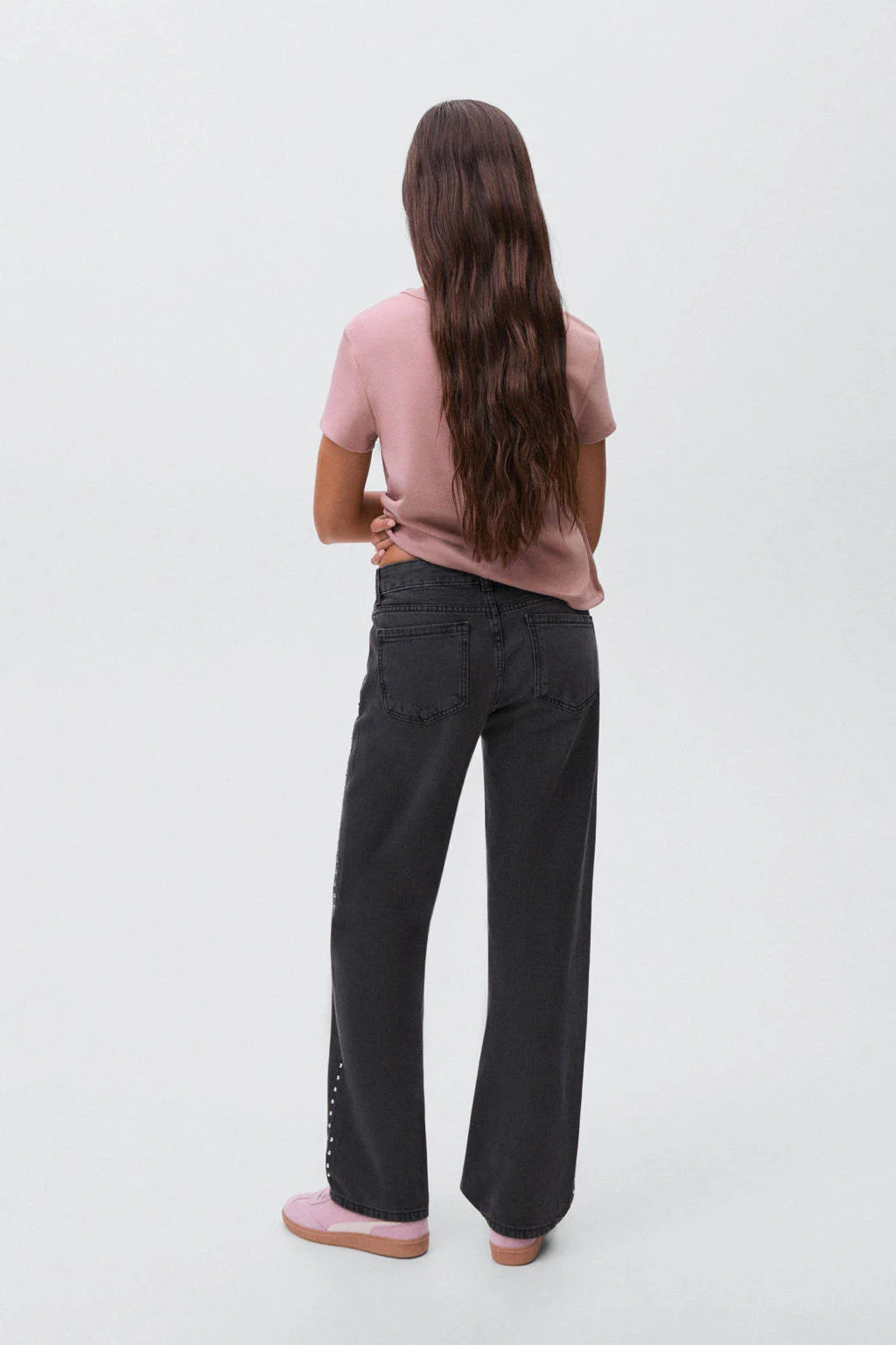 MANGO TEEN straight leg jeans grey denim
