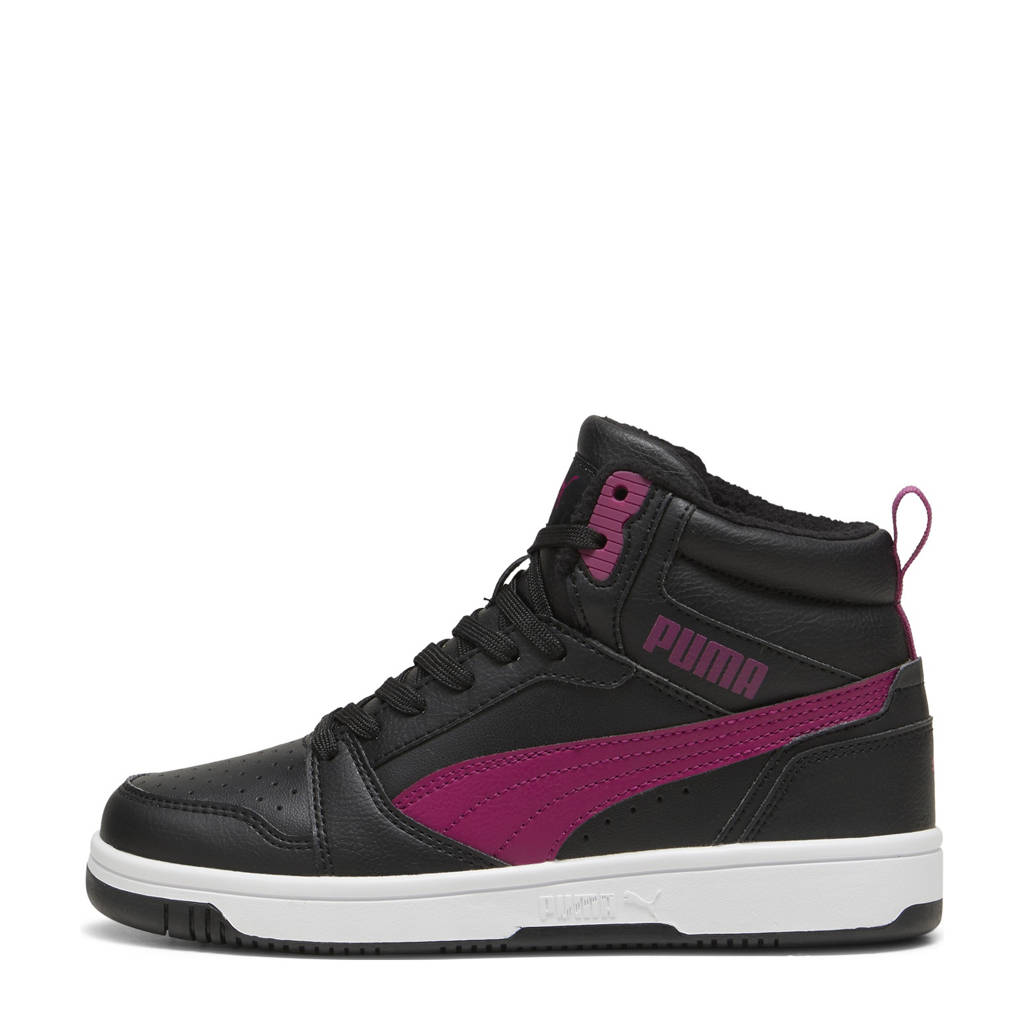 Puma Rebound v6 Midsneakers zwart/roze/wit