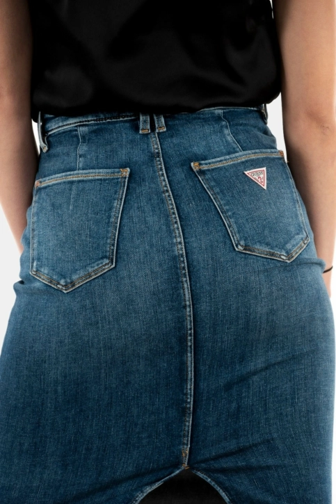 jupe guess jeans brittonguette bleu
