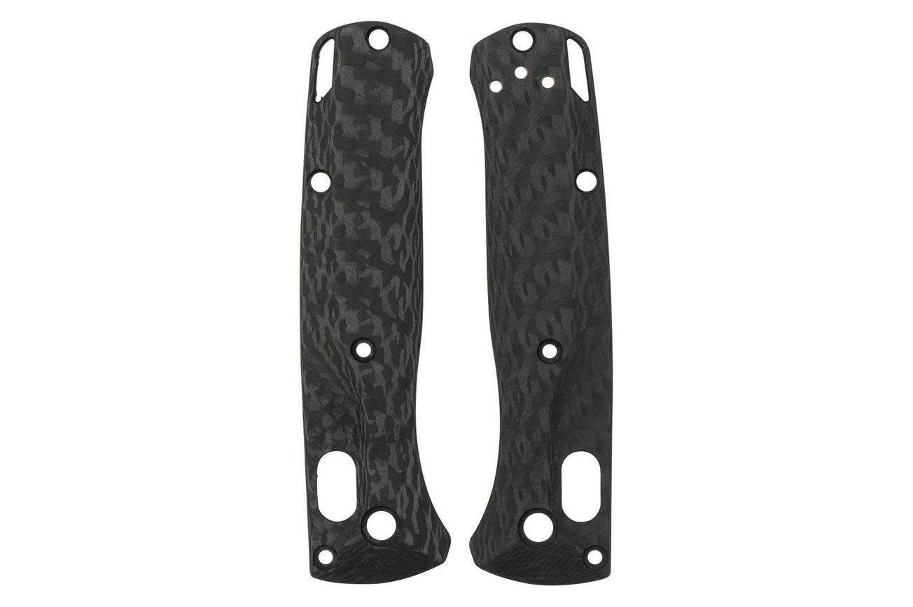 Flytanium Benchmade Mini Bugout Scales FLY-897 Crossfade Basketweave Carbonfiber