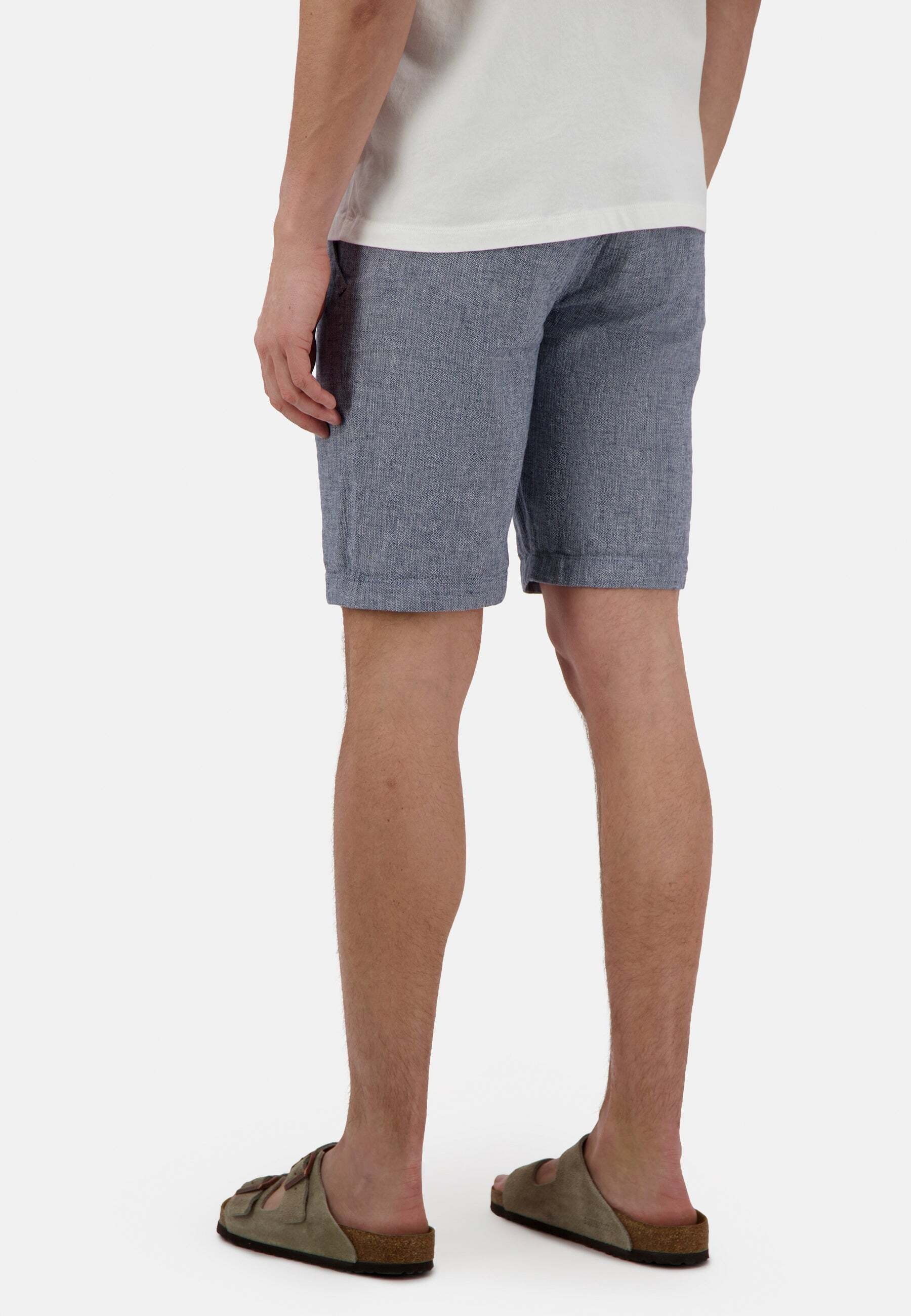 colours & sons Leinenhose »colours & sons Shorts Linen Blend Check«