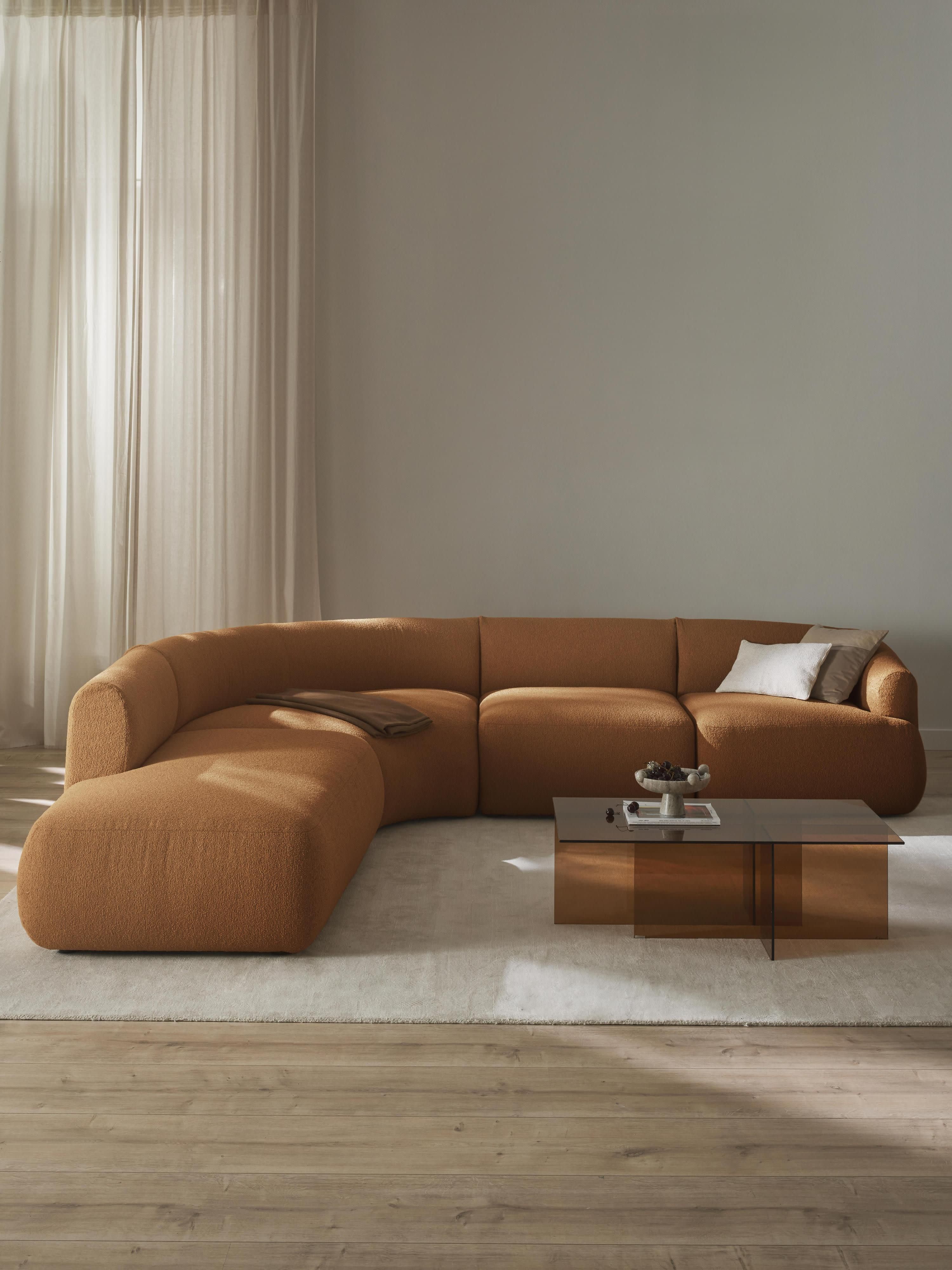 Modulaire bouclé hoekbank Sofia (4-zits)