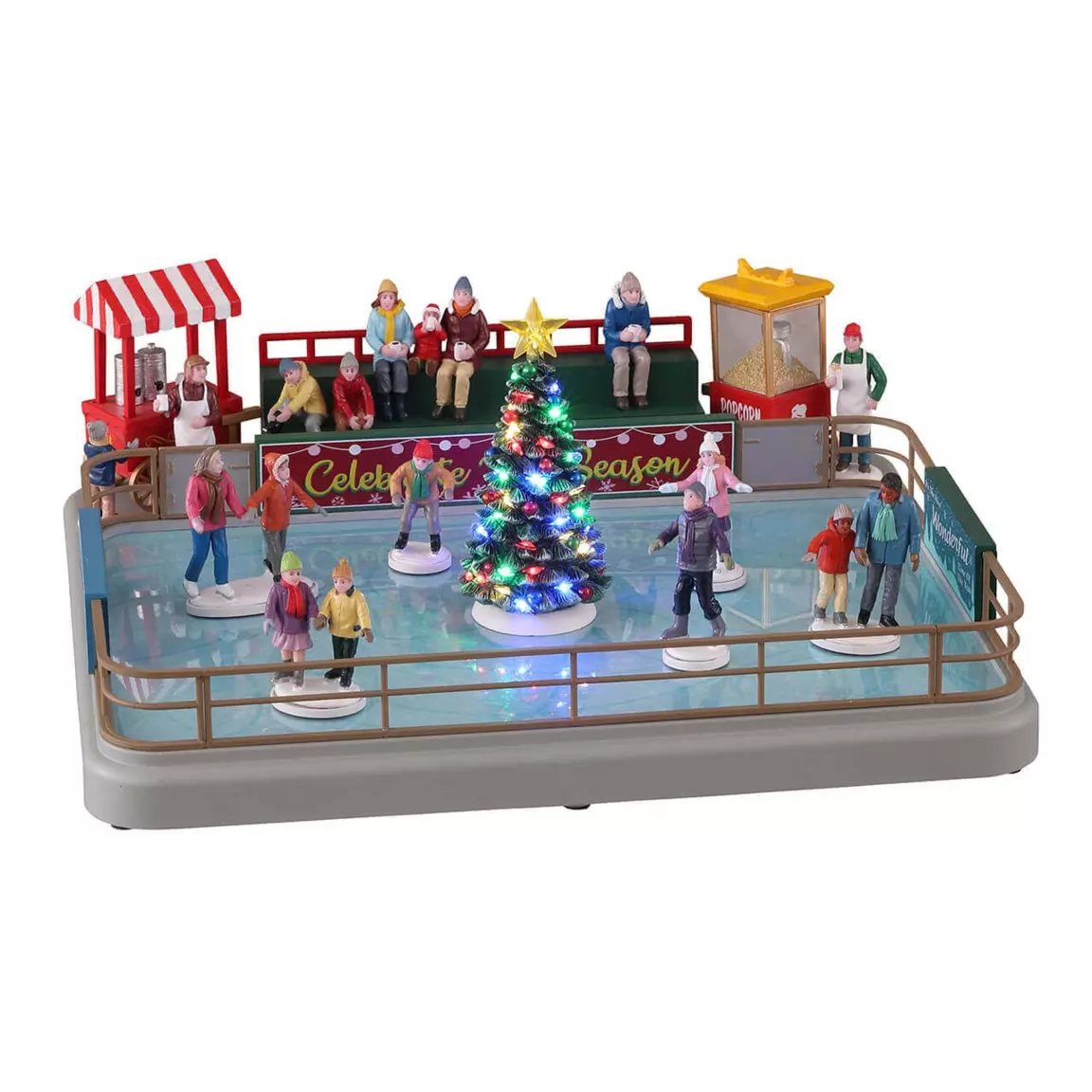 Village de Noël Lemax lumineux, musical et en mouvement Patinoire extérieure