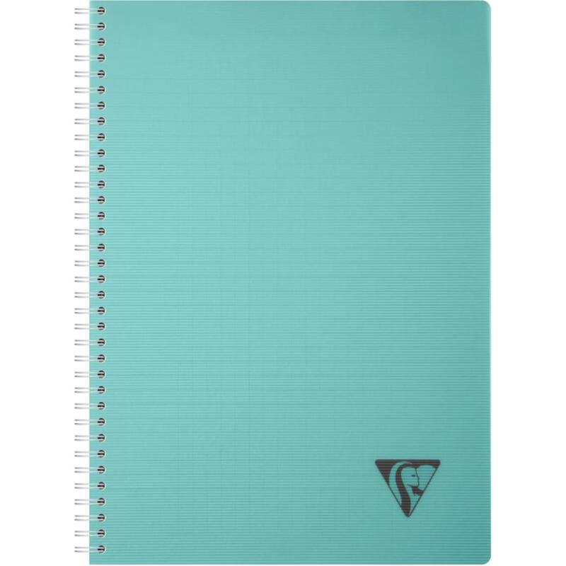 Cahier reliure intégrale Linicolor ESSENCE A4 180 pages grands carreaux couverture plastique polypropyène rainuré - Assortis