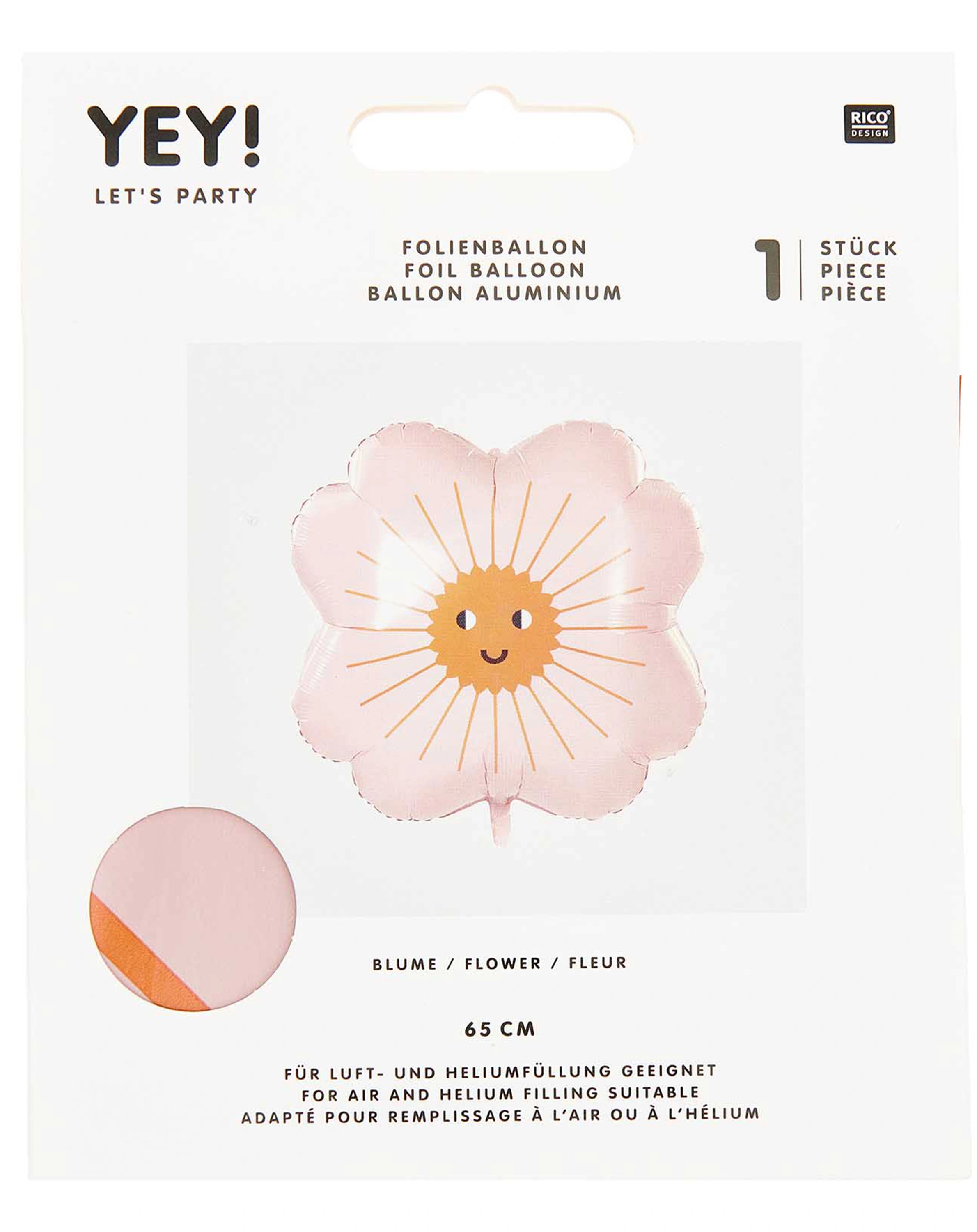 Folienballon BLUME (65cm) in rosa