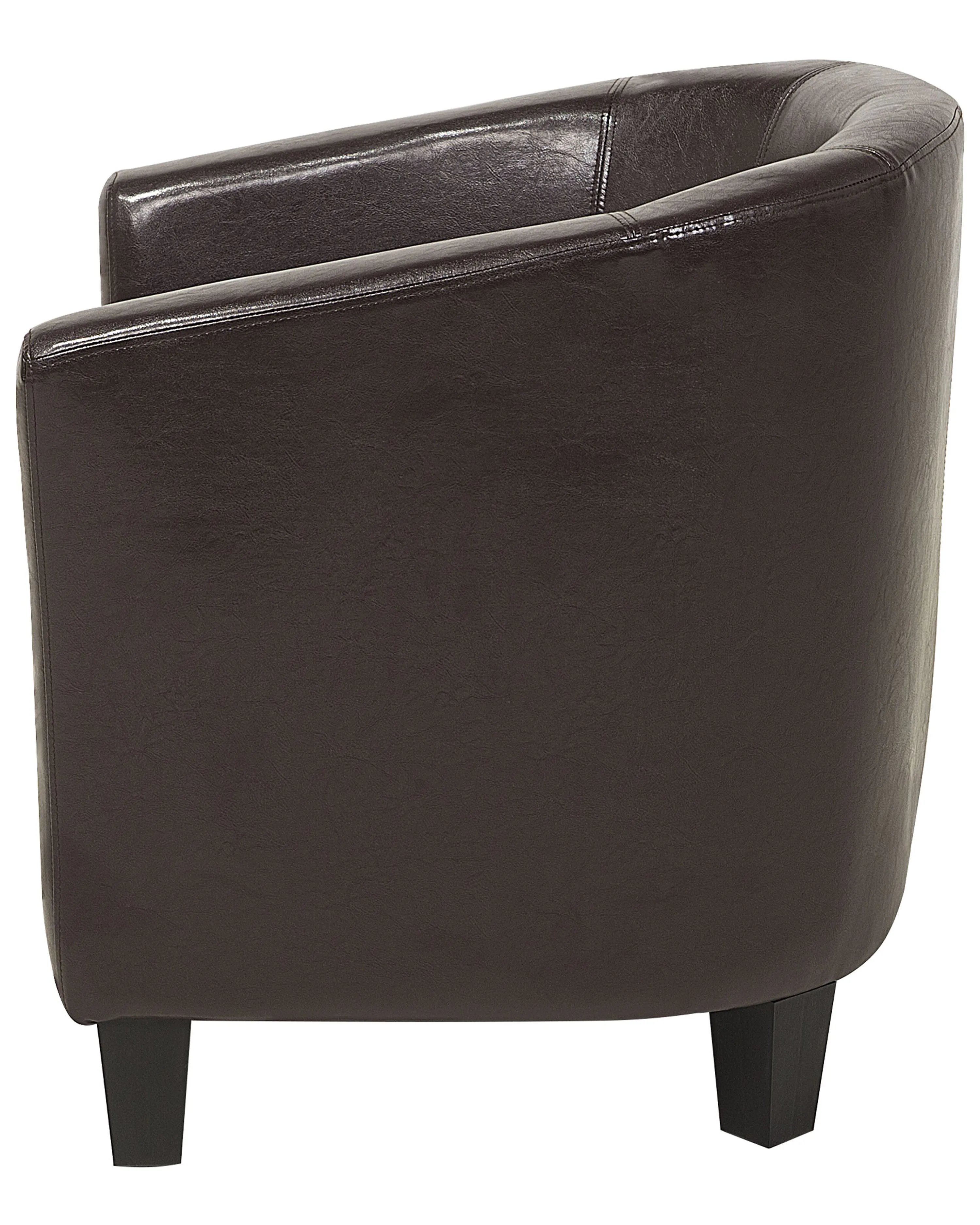 Fauteuil BORWICK Kunstleer Donkerbruin