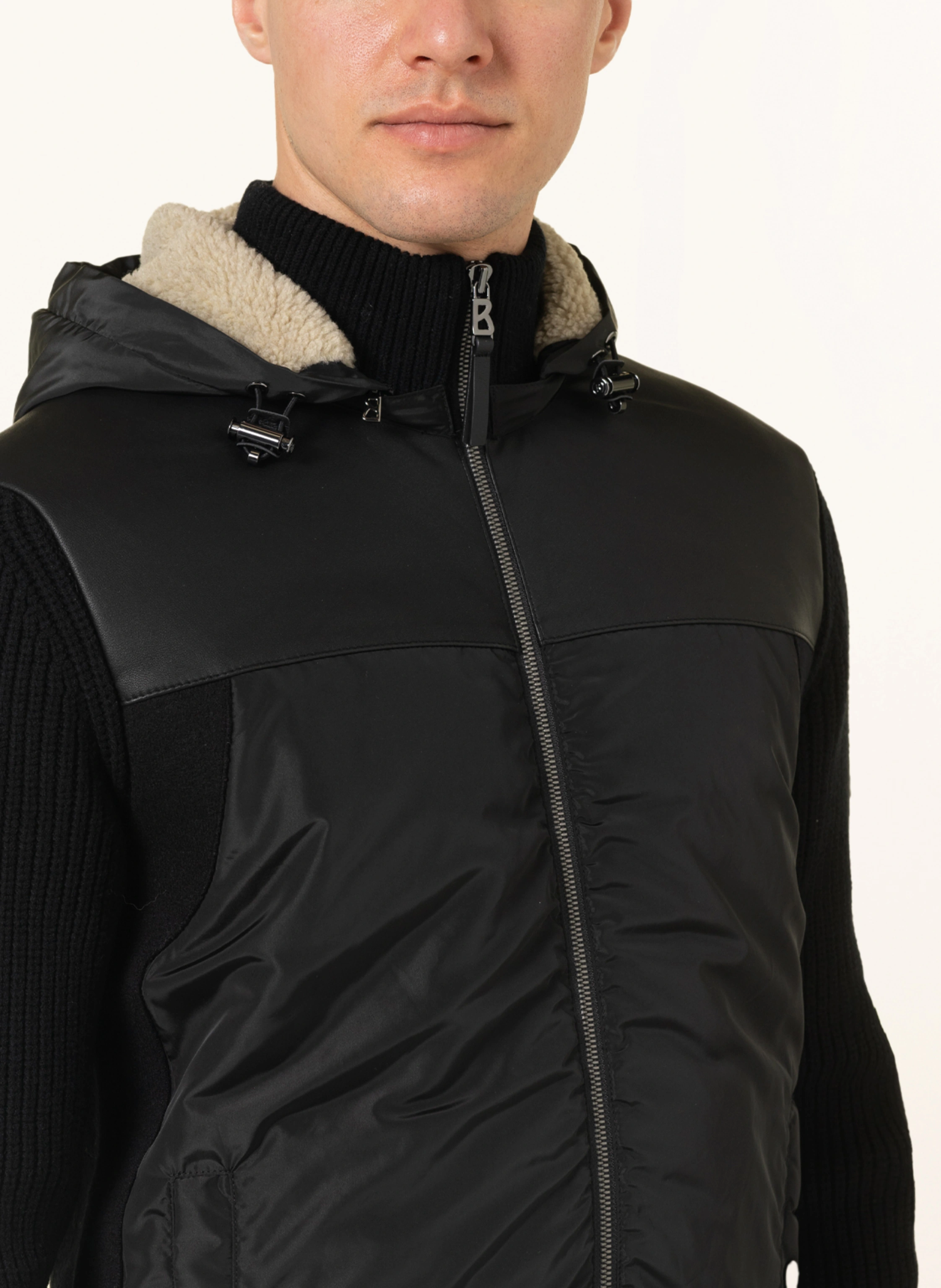 BOGNER Strickjacke FLAVIN im Materialmix