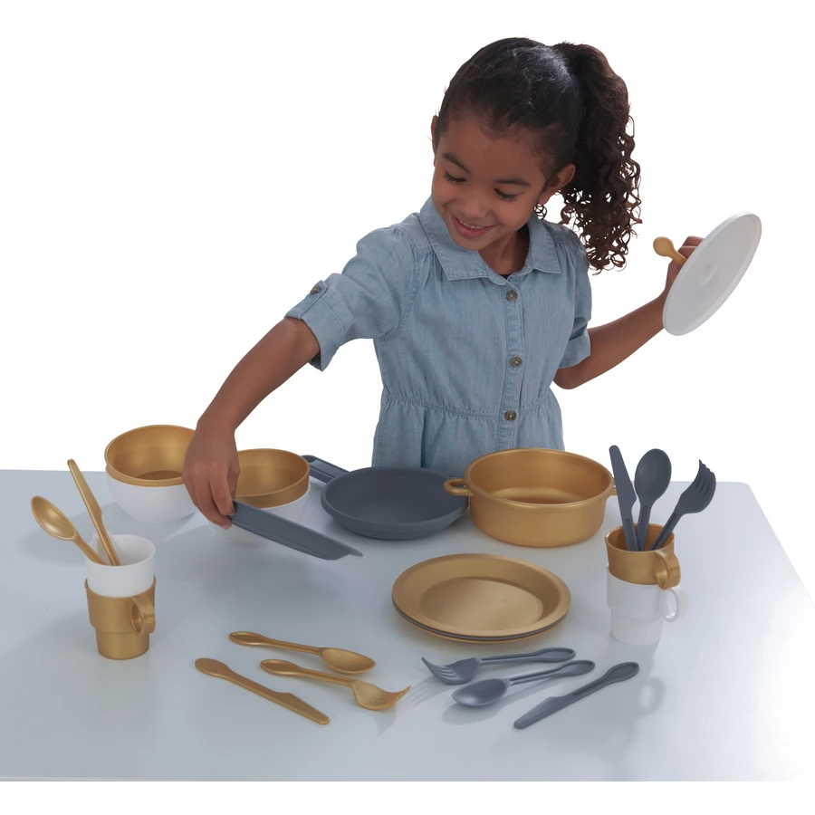 KidKraft® 27-teiliges Küchenset in edlem Metallic-Look