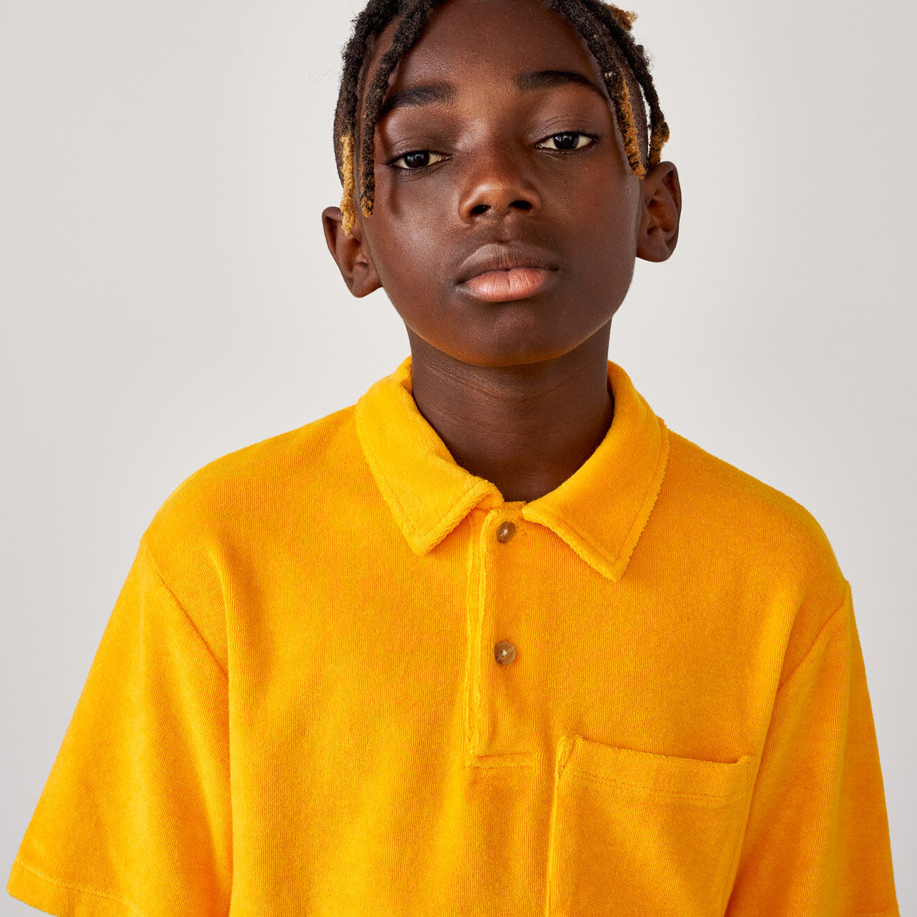 Bellerose Polo en Coton éponge Clim orange