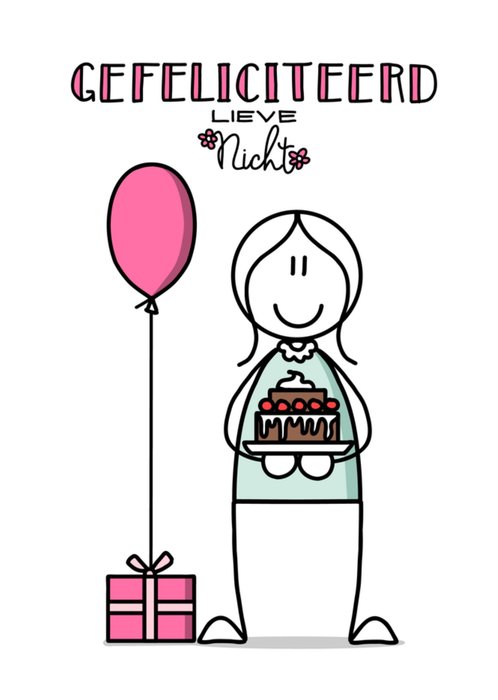 YH Tekent | Felicitatiekaart | Nichtje