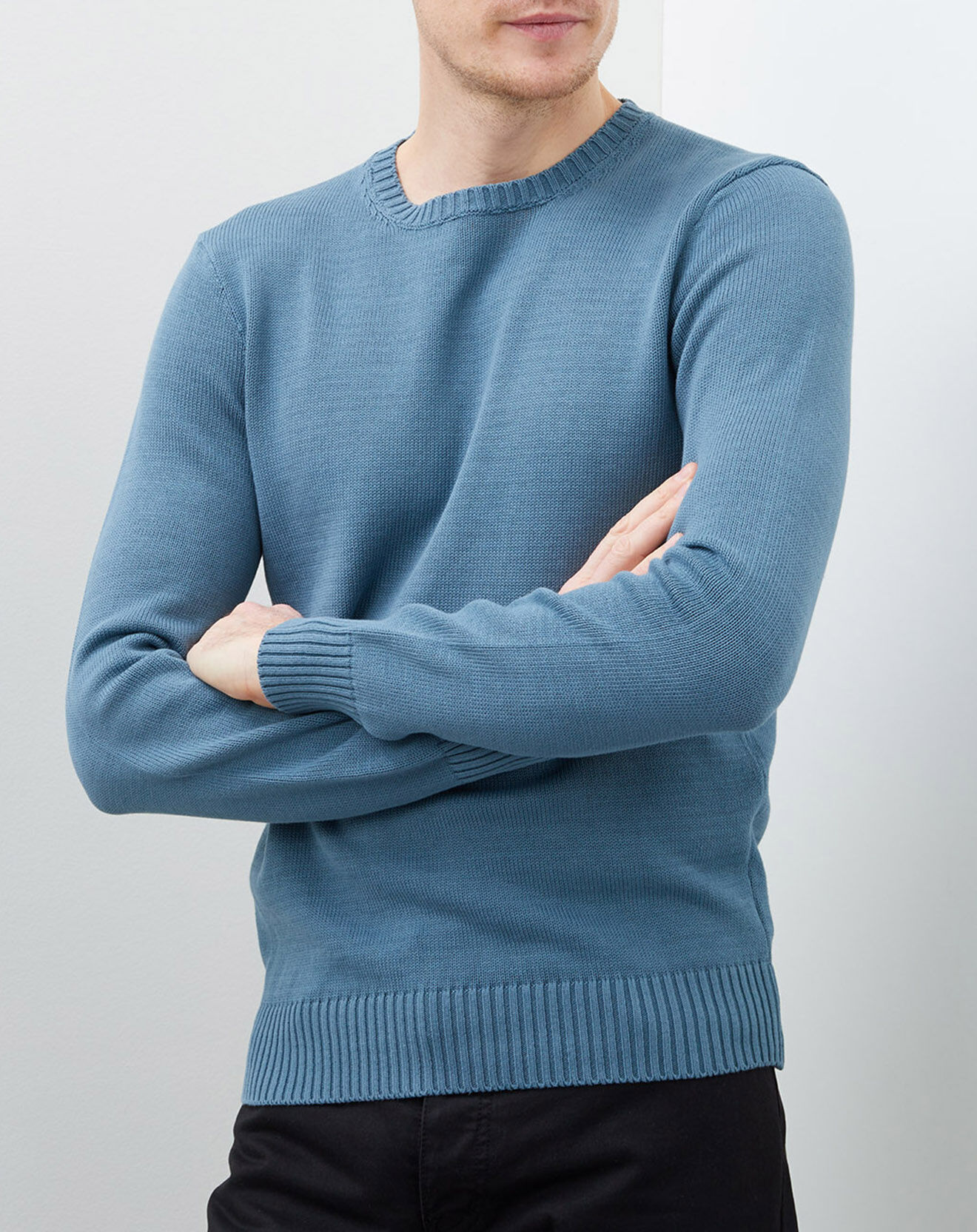 Hackett London Pull crew col rond sage
