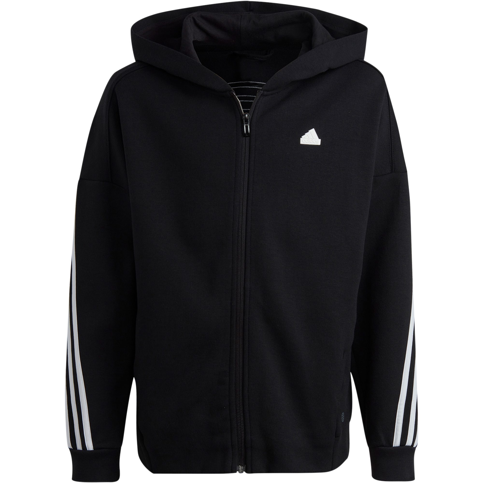 adidas Future Icons 3-Streifen Kapuzenjacke Kinder schwarz