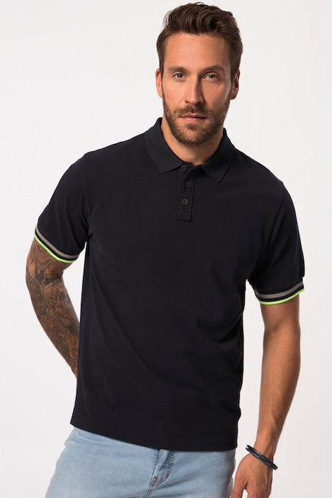 Poloshirt, Halbarm, Piqué, Streifenbündchen, bis 8 XL