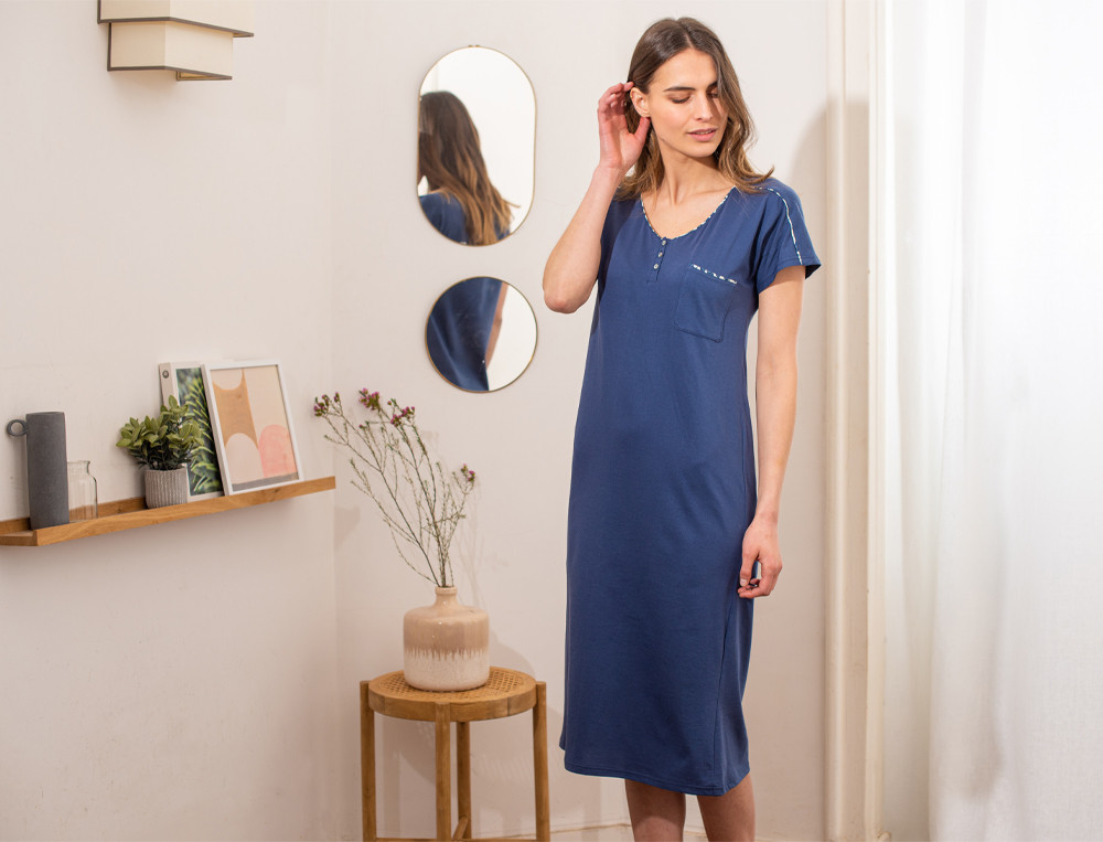 Chemise de nuit-Poésie marine