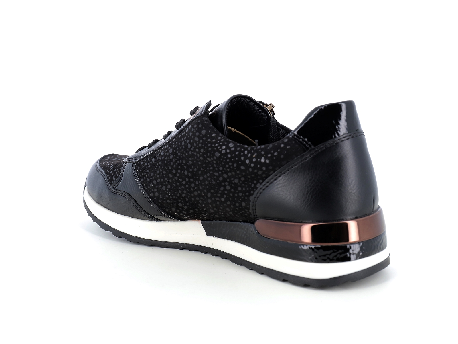 Remonte-R2548 Matières combinées Noir