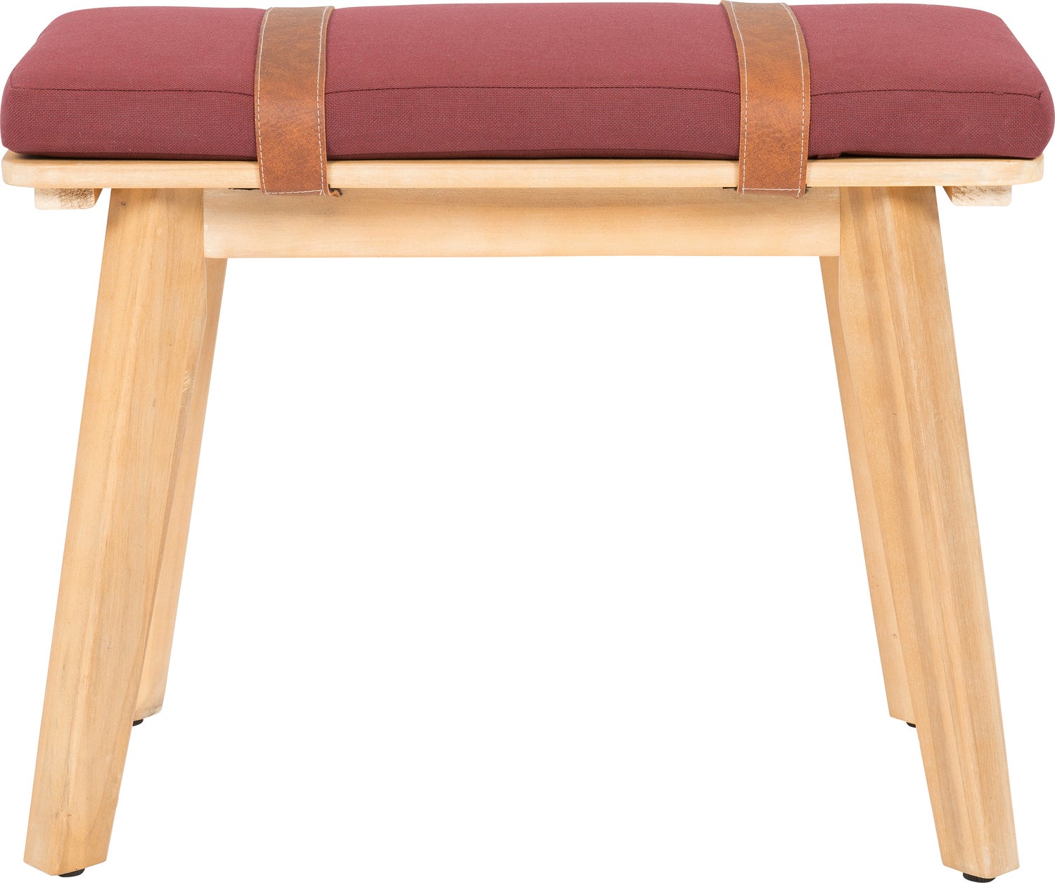 Intratuin tuinbank Parana naturel / bordeaux 60 x 36,5 x 43 cm