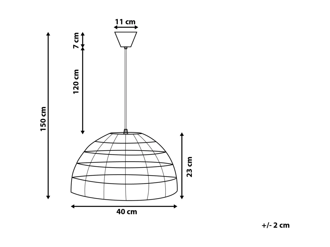 Lampe suspension SELENGE Rotin Marron clair