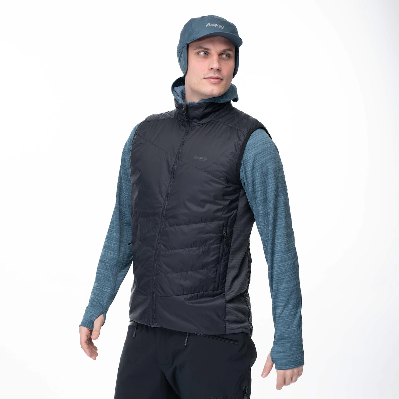 Rabot Insulated Hybrid Vest Herre Black/Solid Charcoal