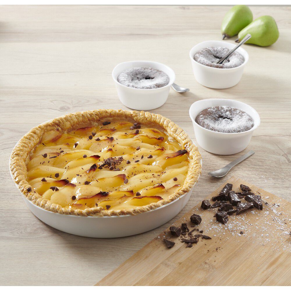 Set plat à tarte et 4 ramequins Luminarc