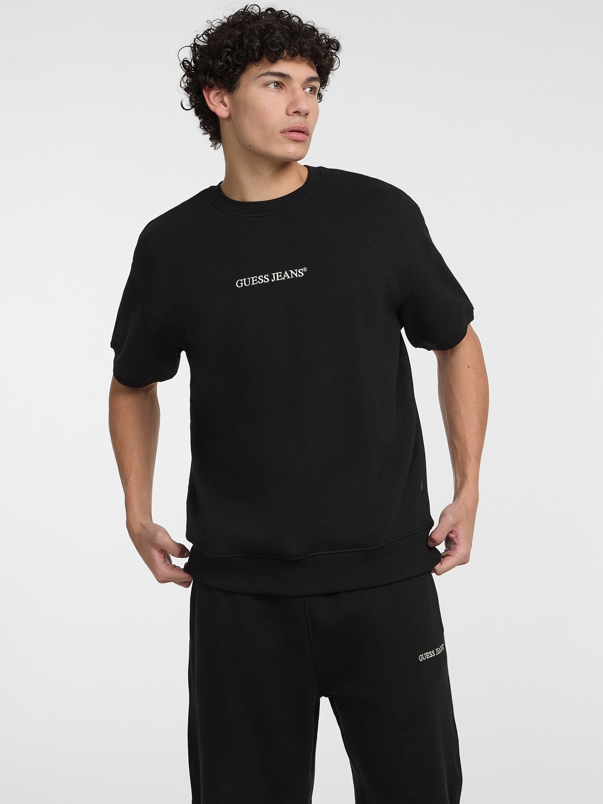 Camiseta de gola redonda com logo