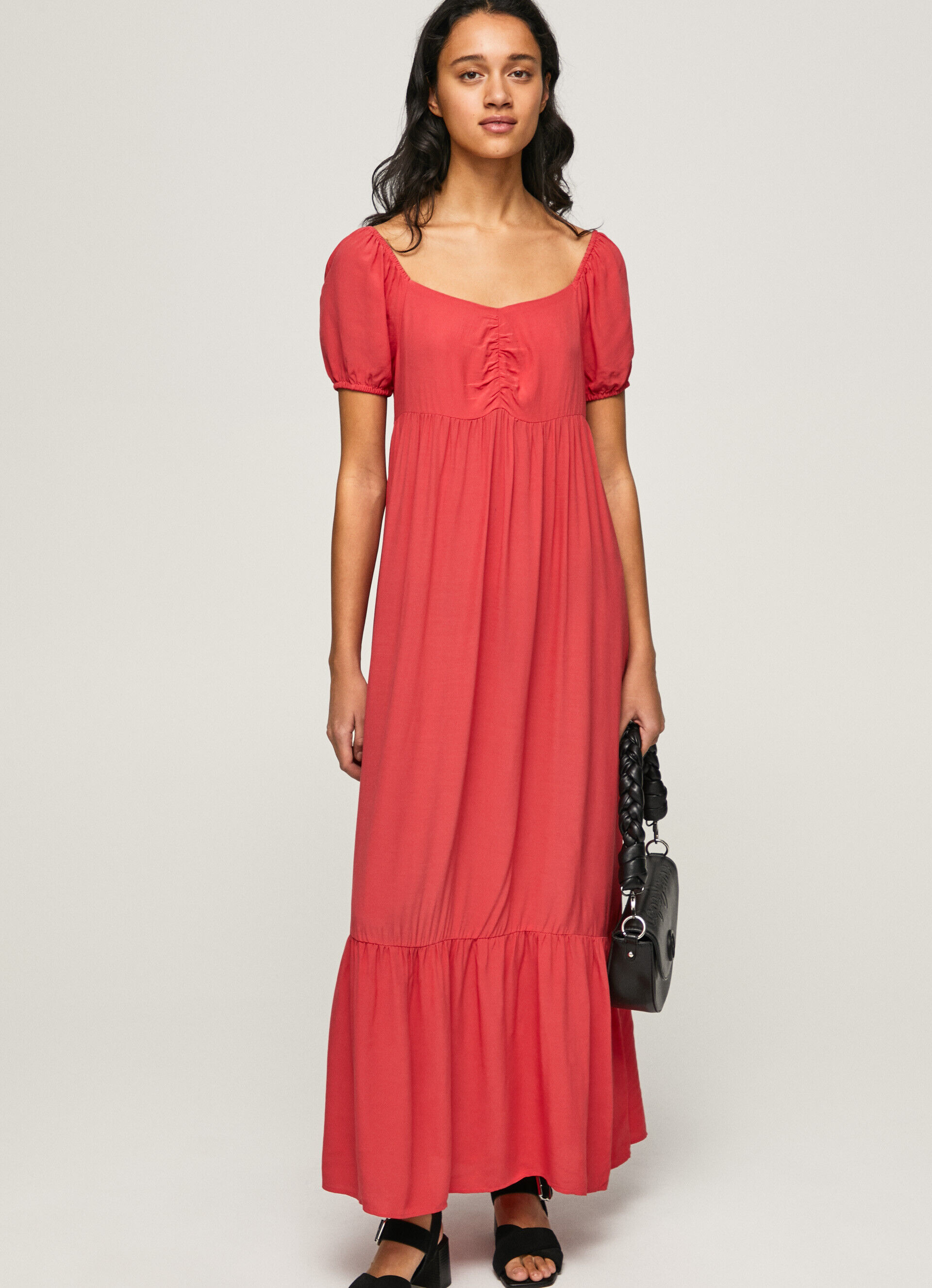 VESTIDO DE MALHA FLUIDA - vermelho estúdio