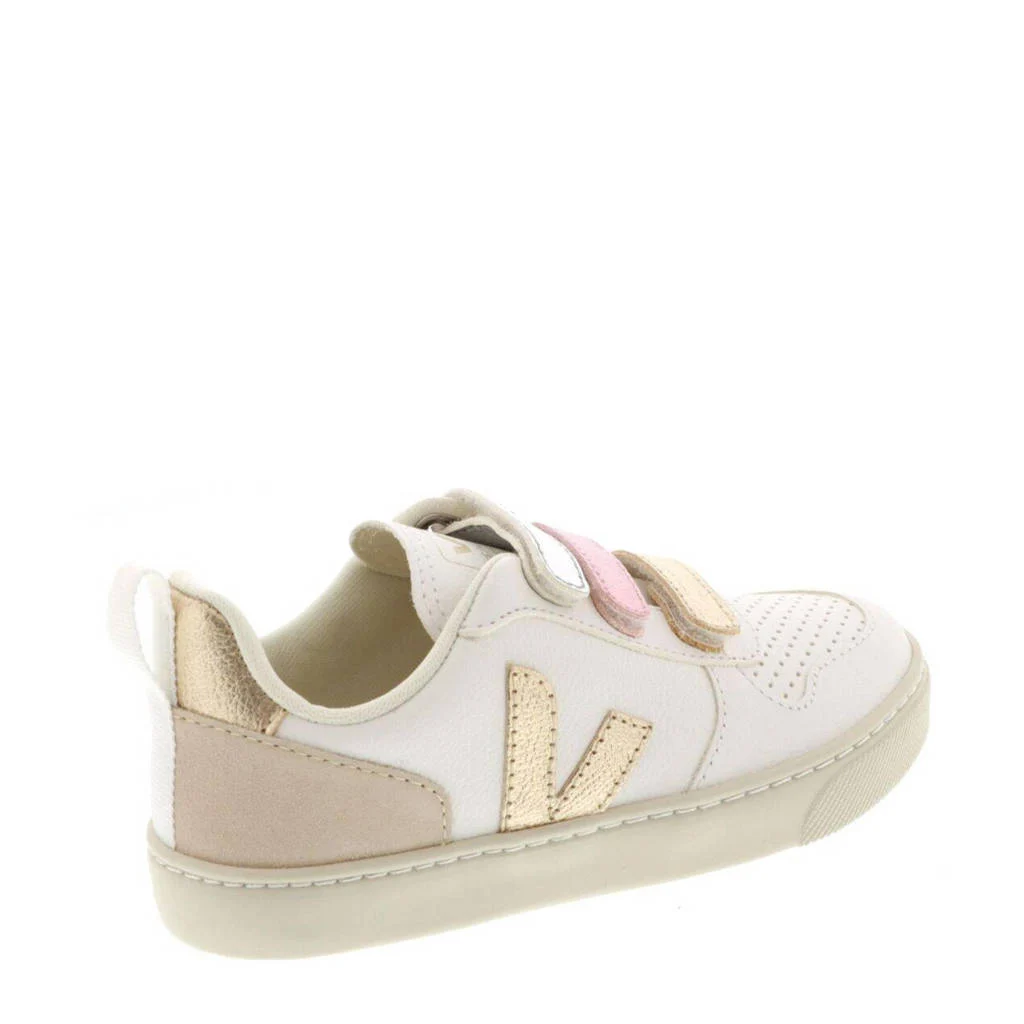Veja leren sneakers wit/goud/roze