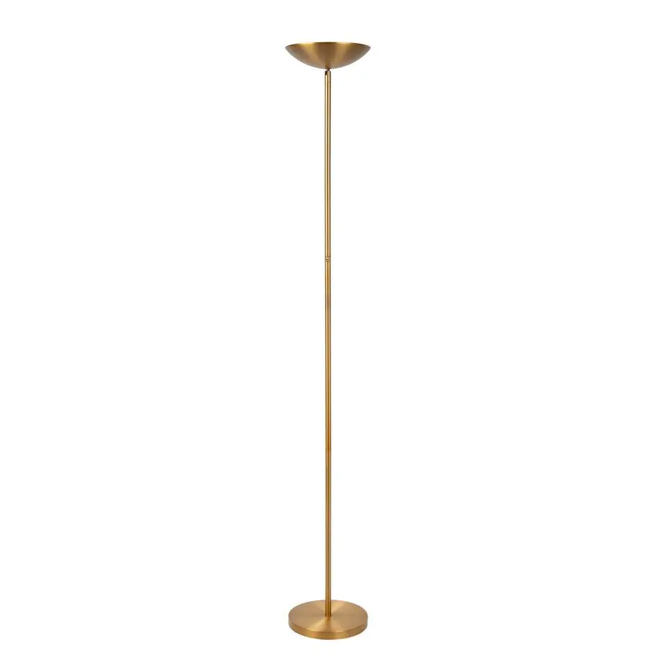 Lucide ZENITH Vloerlamp - Mat Goud / Messing