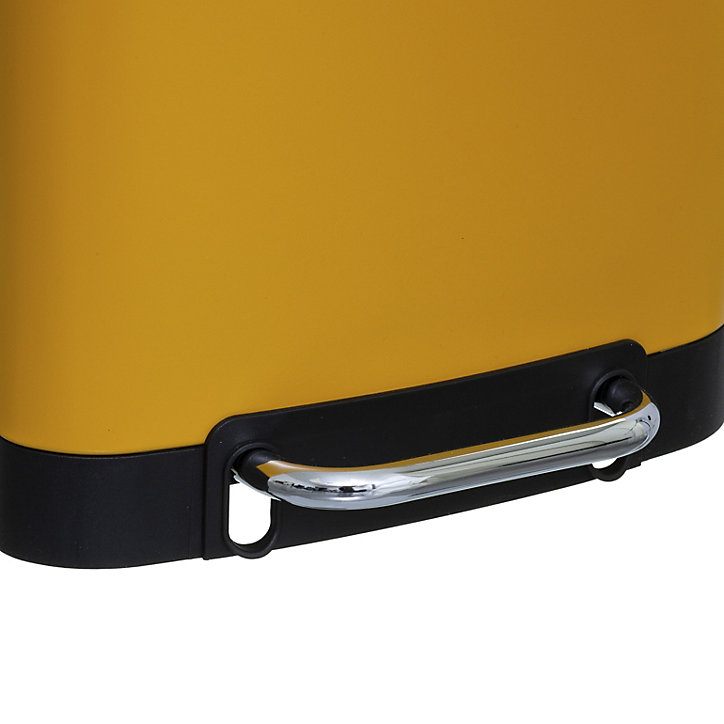 Poubelle à pédale rectangle Auriane 5Five 30L jaune