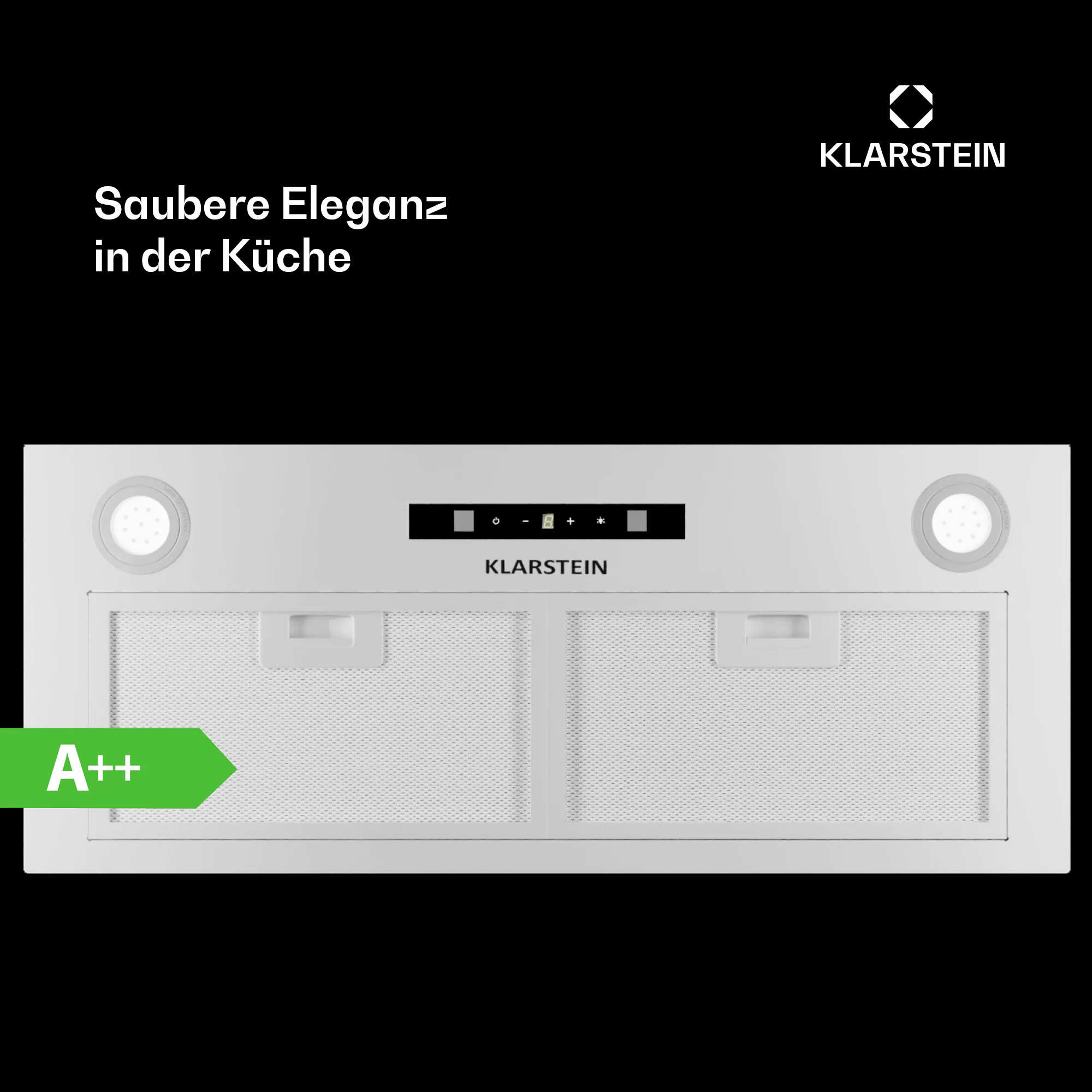 Paolo 72 Dunstabzugshaube Einbau 72 cm 520 m³/h LED Touch A++ Weiß