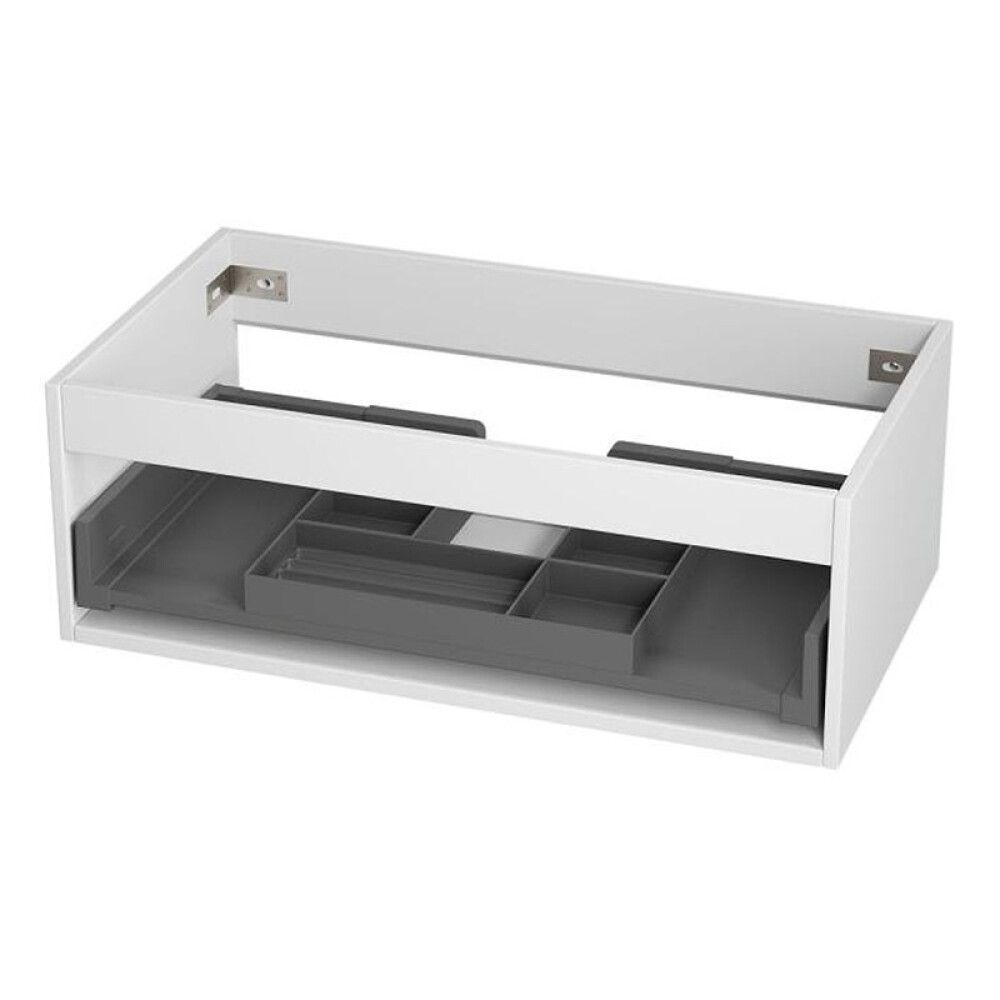 BADEROMSMØBEL CAMARGUE IQ+ SLETT FRONT HVIT MATT 80CM