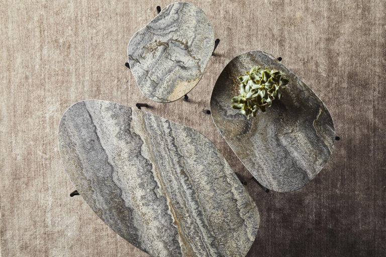 Woud La Terra bijzettafel medium ivory travertine