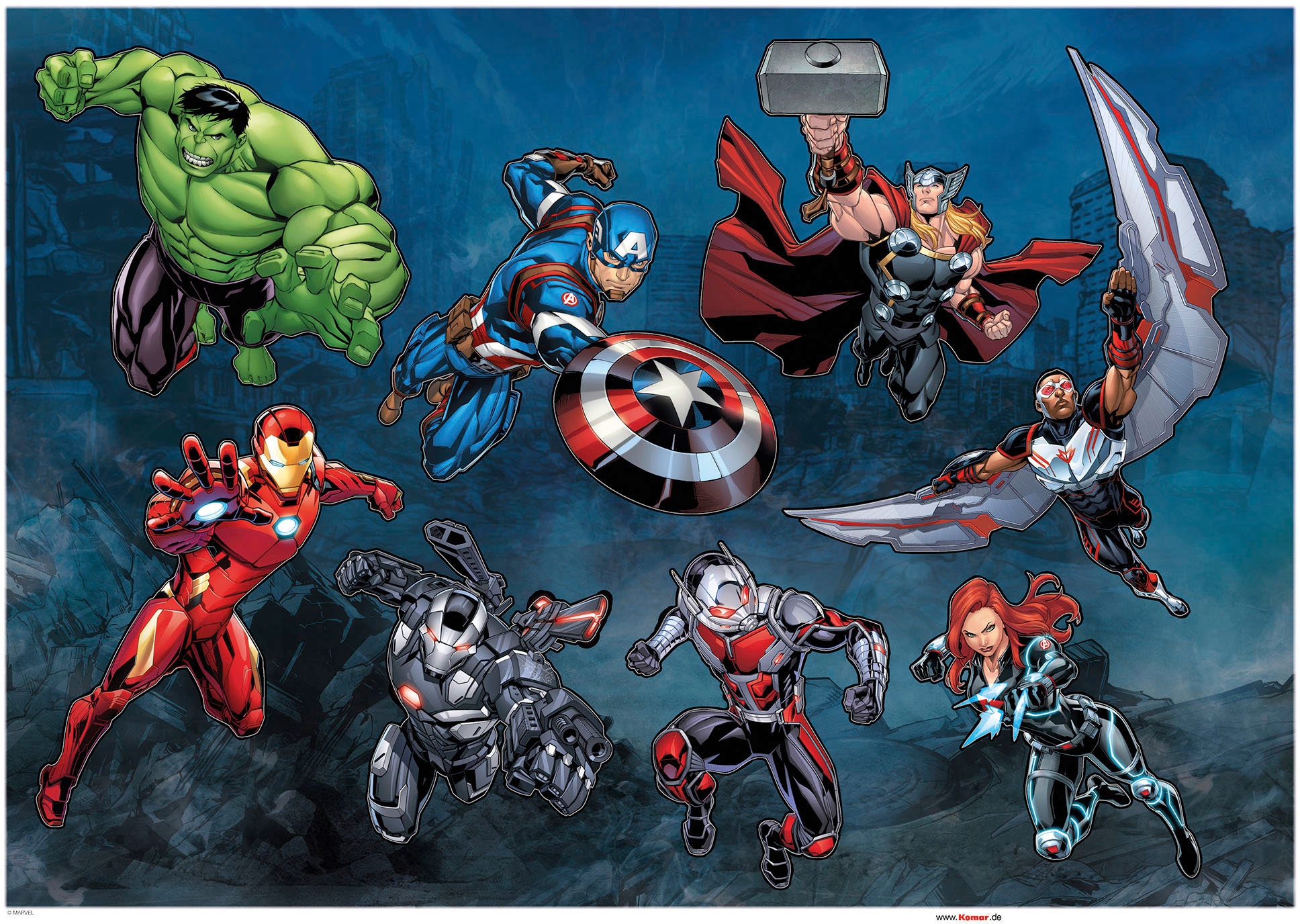 Komar Wandtattoo »Avengers Crew - Grösse 50 x 70 cm« selbstklebend, Wandsticker, Kinderzimmer