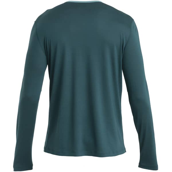 T-shirt randonnée ICEBREAKER M MERINO 125 ZONEKNIT ENERGY WIND LS TEE FATHOM GREEN/CLOUD RAY/CB