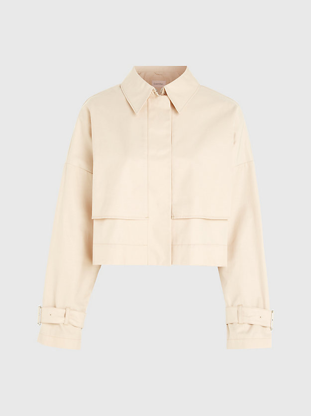 Trench coat de algodão técnico
