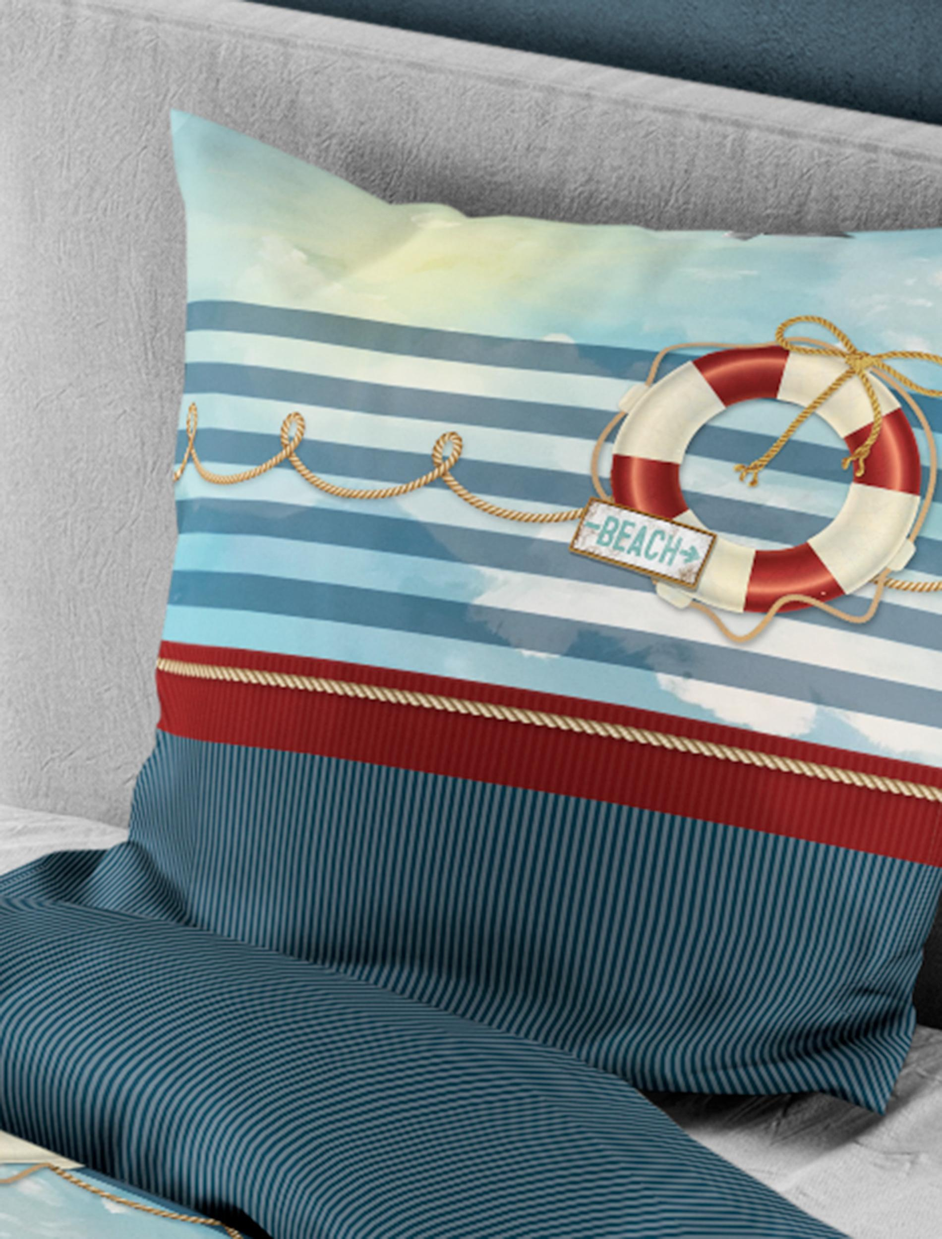 Bettwäsche Mako-Satin marine 135x200cm, mit 1 Kissen