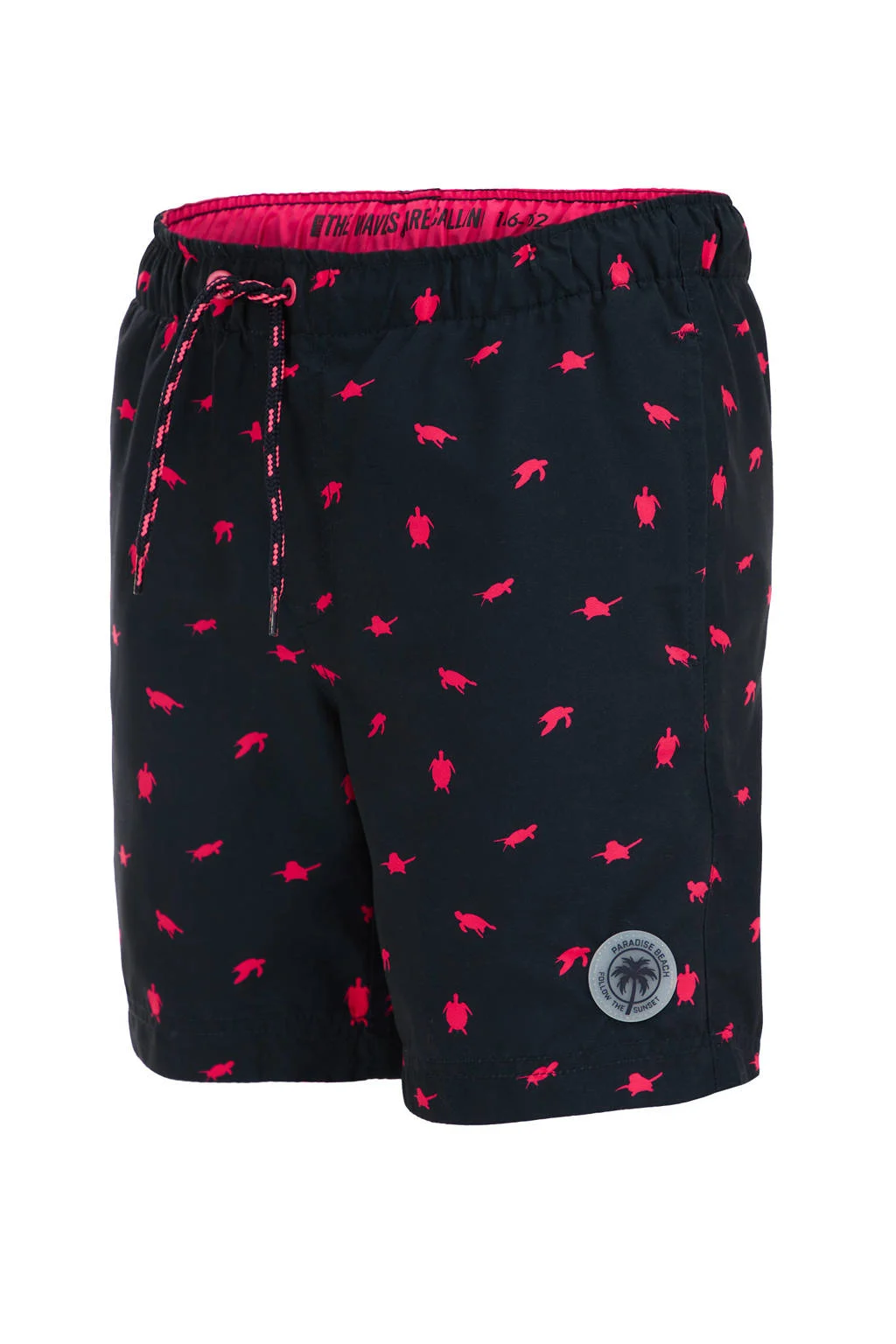 zwemshort donkerblauw/roze