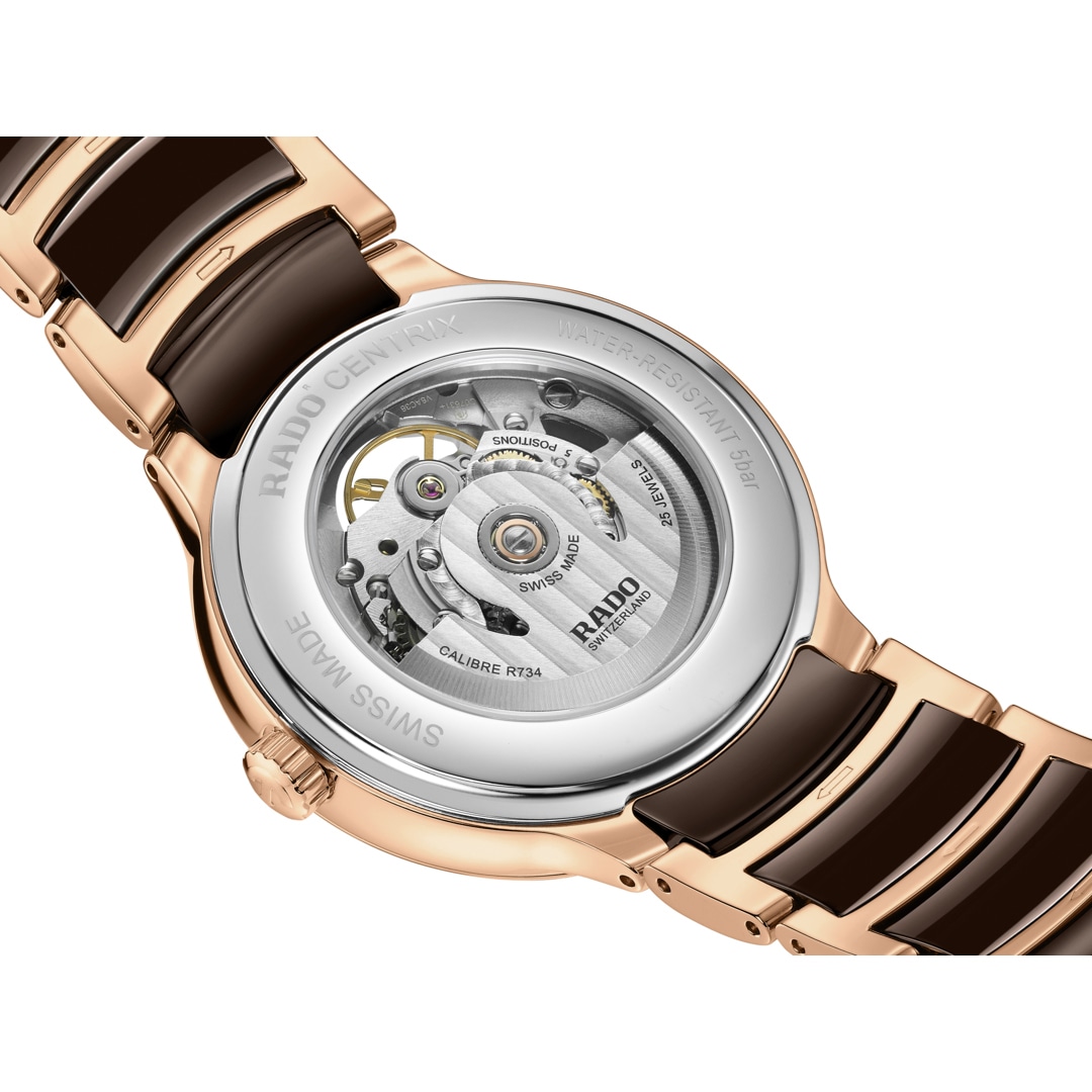 Rado Centrix L Automatik Open Heart Braun