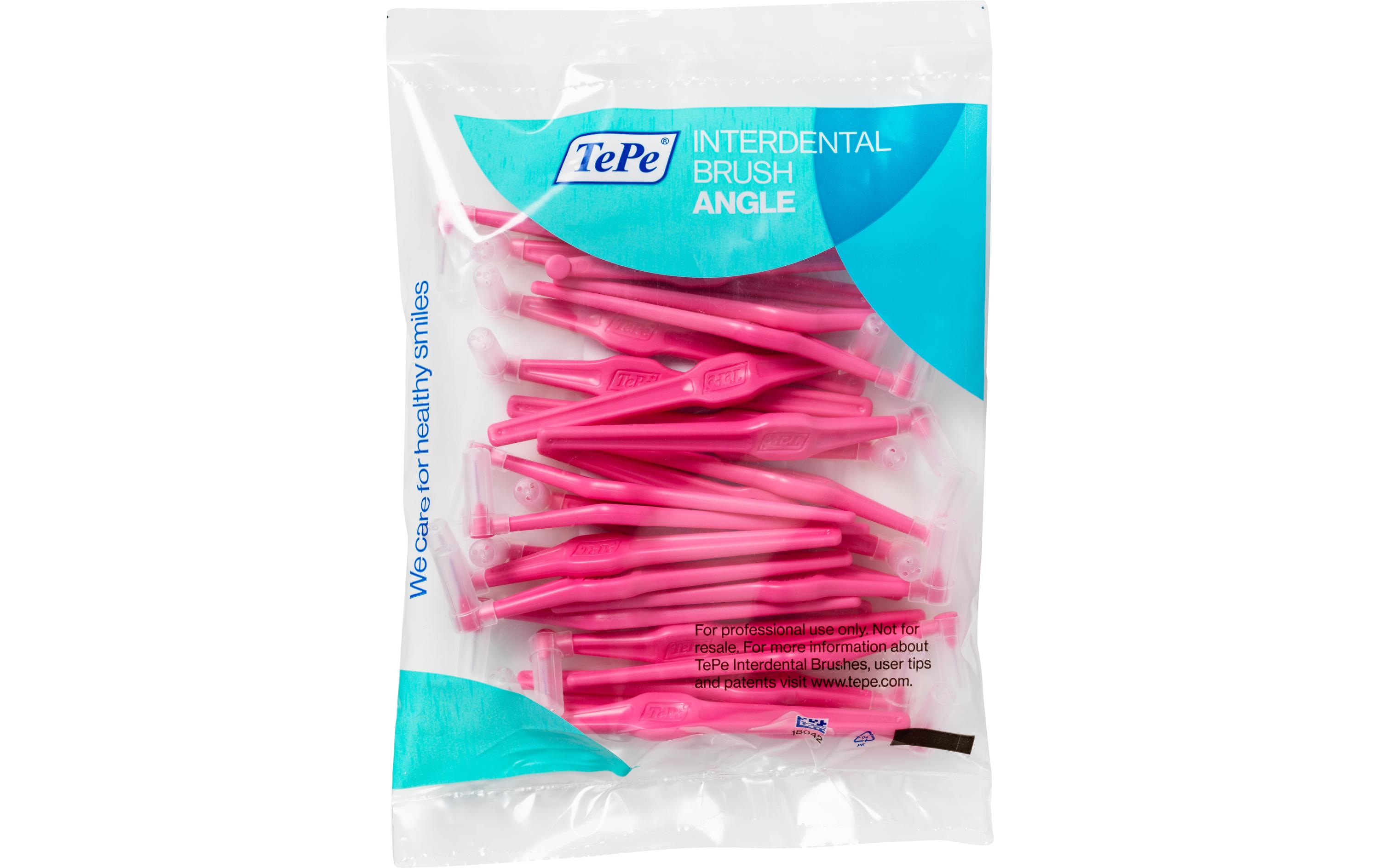 Interdentalbürsten Angle PinkGewinkelte Interdentalbürste für besseren Zugang