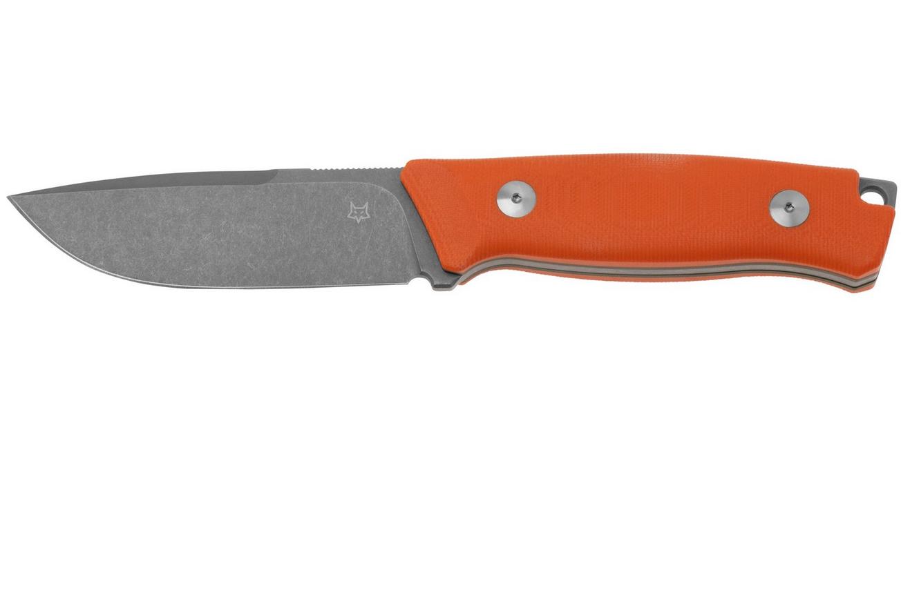 Fox Knives Rifle Windage FX-661 OR, Orange G10 vaststaand mes, Raven Knives design