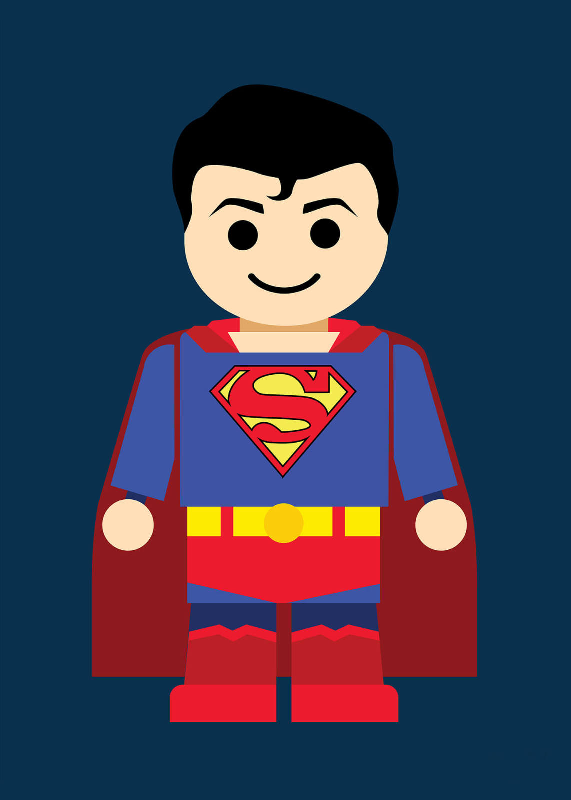 Leinwandbild SUPERMAN - rot-blau - 50x70 cm